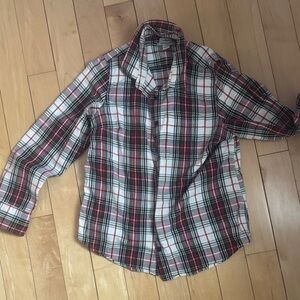L.L. Bean Men's Casual Plaid Shirt - Red, Black, White